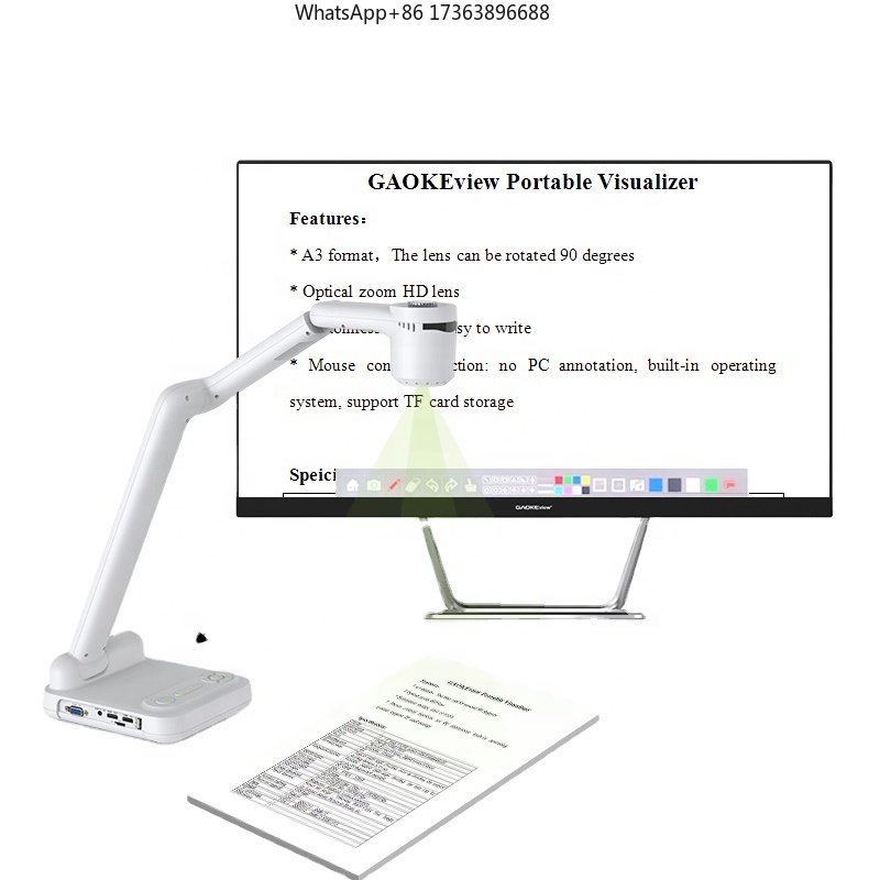 Document Camera Visualizer - Gaoke A3A4 Mini Scanner Document Camera