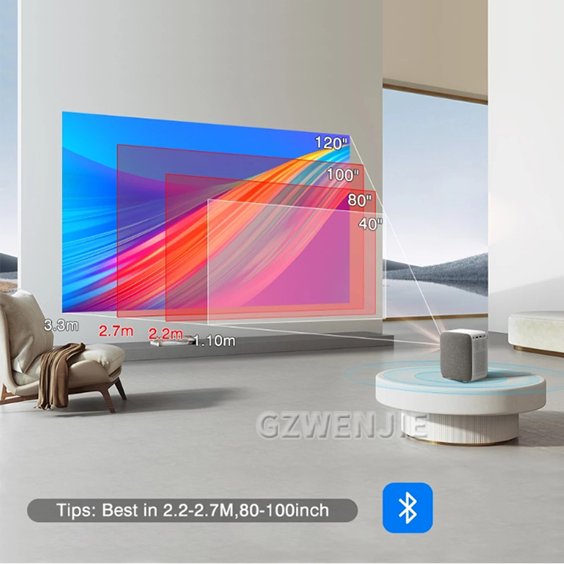 Mini Projector Portable - H6 Mini Projector LED 1080P Full