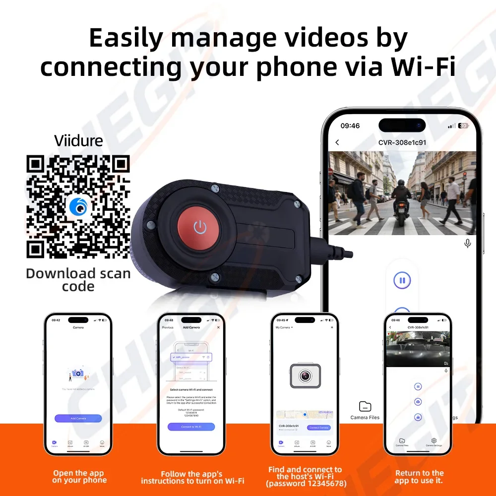Motorcycle DVR 2K HD WiFi With - Compact Camera Mirrorless 评论和价格