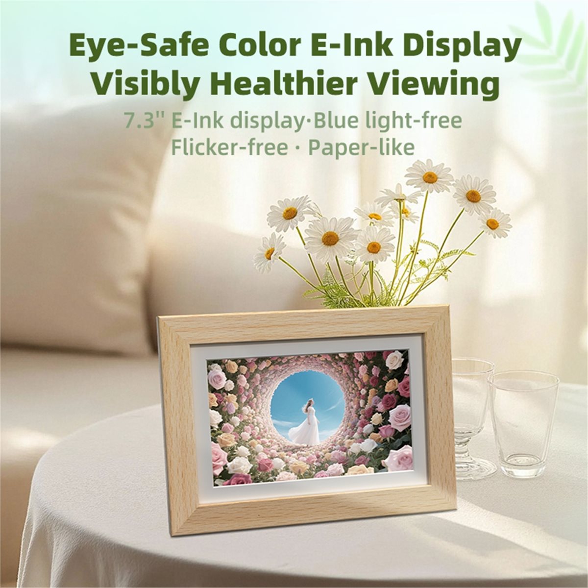 A73T 7.3'' Color E-Ink Display - Digital Photo Frame Wifi 评论和价格