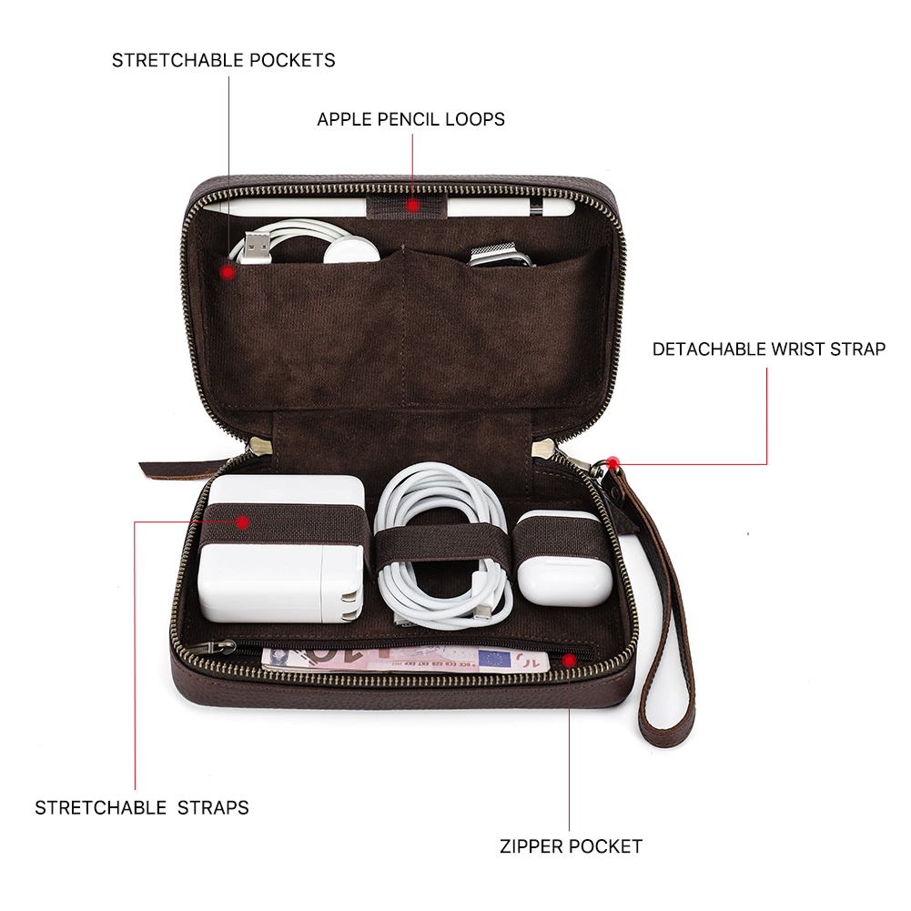 Genuine Leather Portable USB D - Electronics Gadgets And Accessories 评论和价格