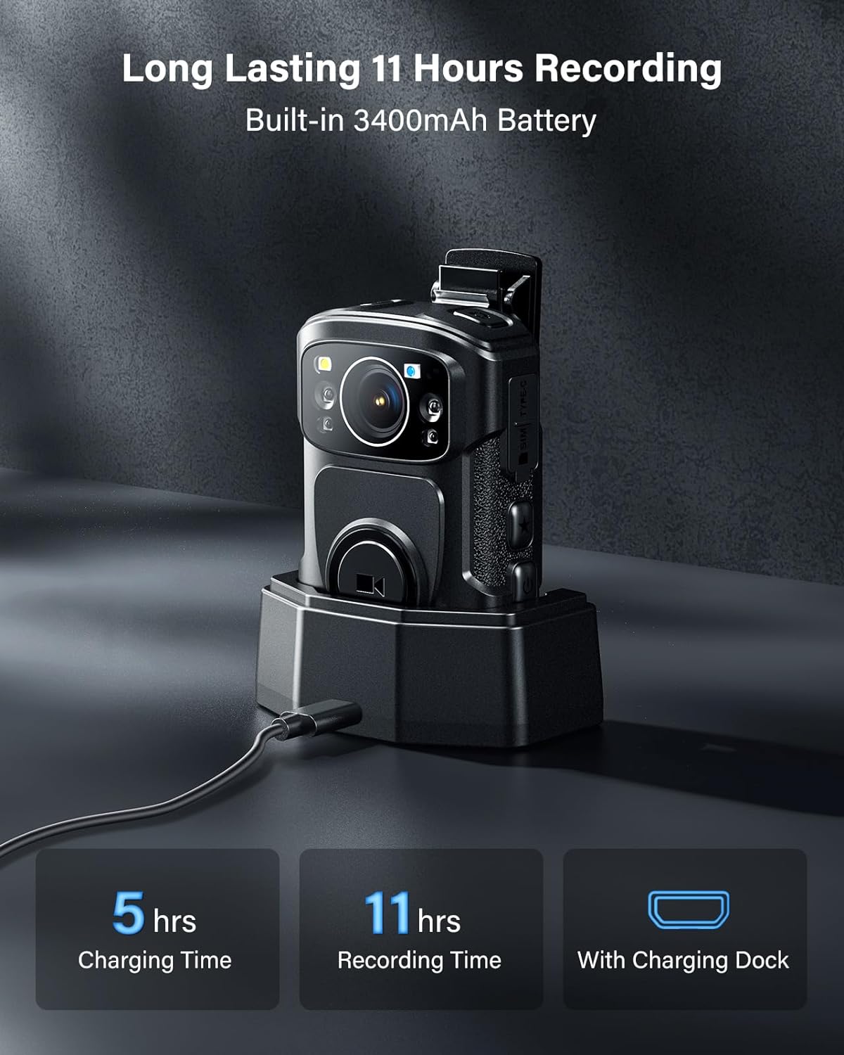 BOBLOV B4K5 4K Body Cam IP68 G - Compact Camera Mirrorless 评论和价格