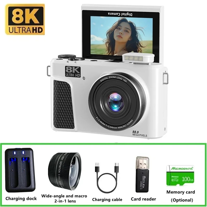 WD300 8K Digital Camera 88MP v - Electronic Gadgets For Home 评论和价格