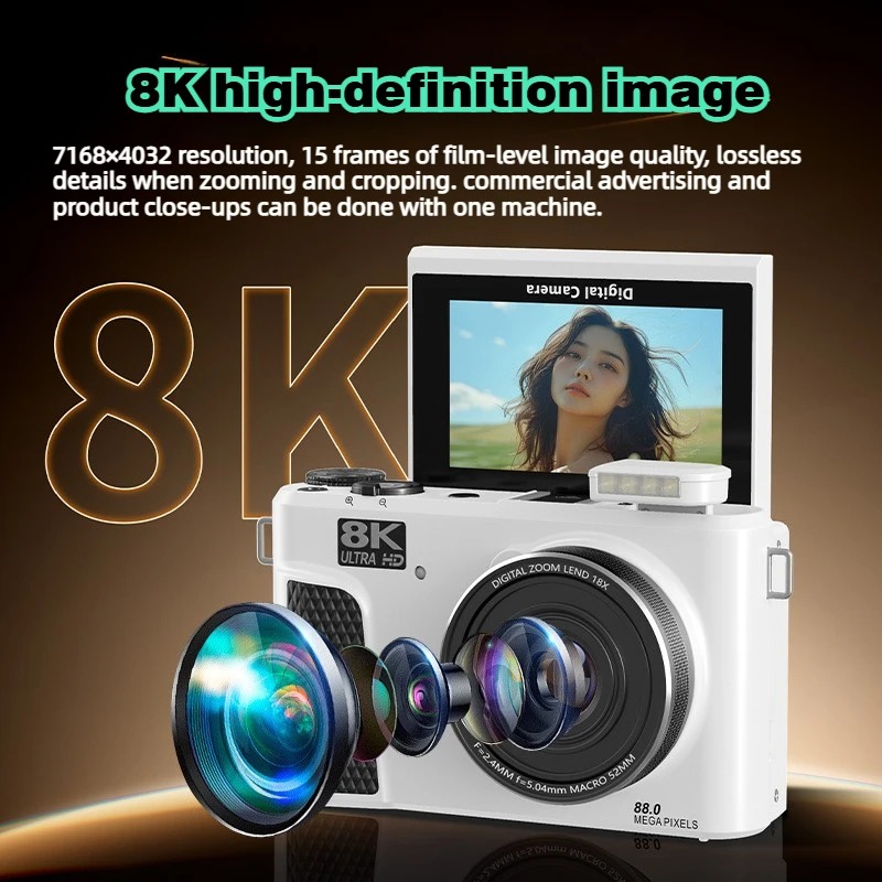 WD300 8K Digital Camera 88MP v - Electronic Gadgets For Home 评论和价格