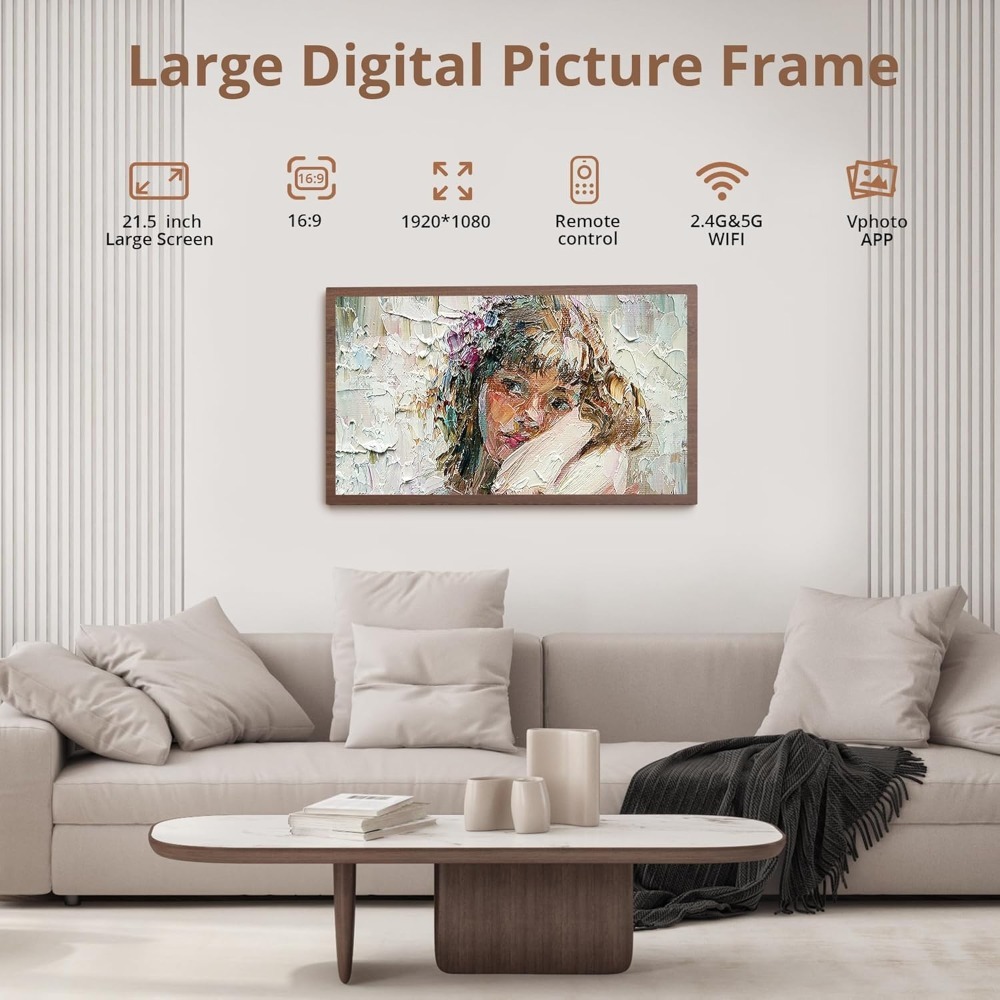 JHZ for NEW Large Digital Pict - Digital Photo Frame Wifi 评论和价格
