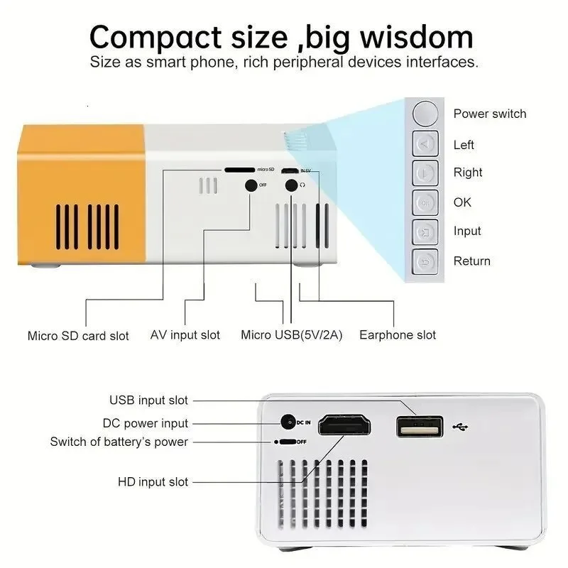 110V-220V Portable TV Projecto - Mini Projector Portable 评论和价格