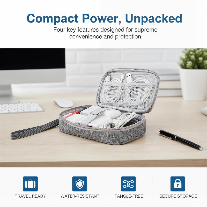 Double Layer Cable Storage Bag - Electronics Gadgets And Accessories 评论和价格