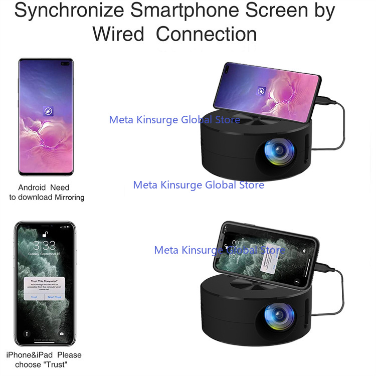 YT200 Wired Same Screen Childr - Mini Projector Portable 评论和价格