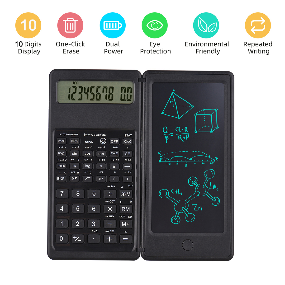 Foldable Scientific Calculator - Digital Drawing Tablet 评论和价格