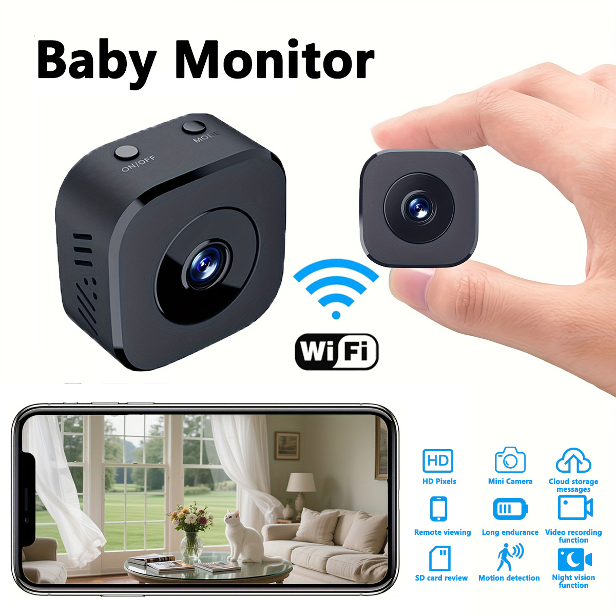 1080P HD Mini WiFi Camera Indo - Compact Camera Mirrorless 评论和价格