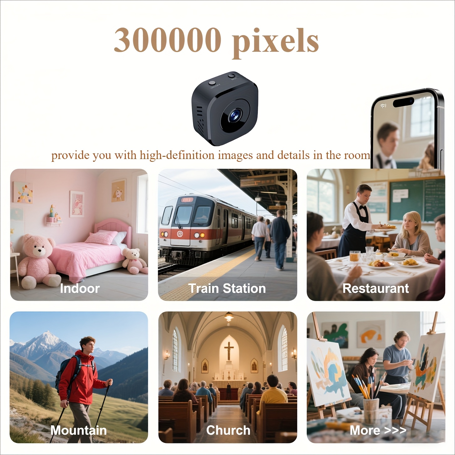 1080P HD Mini WiFi Camera Indo - Compact Camera Mirrorless 评论和价格