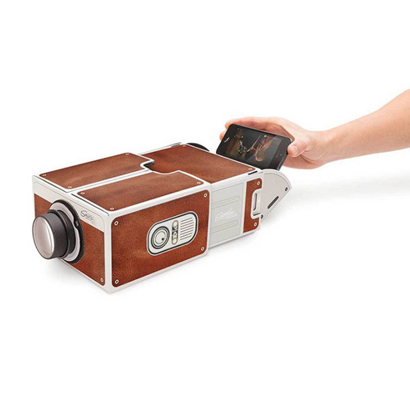DIY 3D Projector Cardboard Min - Mini Projector Portable 评论和价格