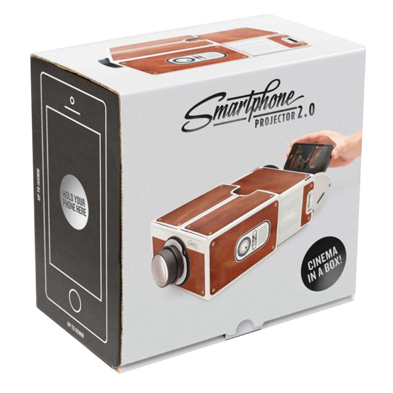 DIY 3D Projector Cardboard Min - Mini Projector Portable 评论和价格