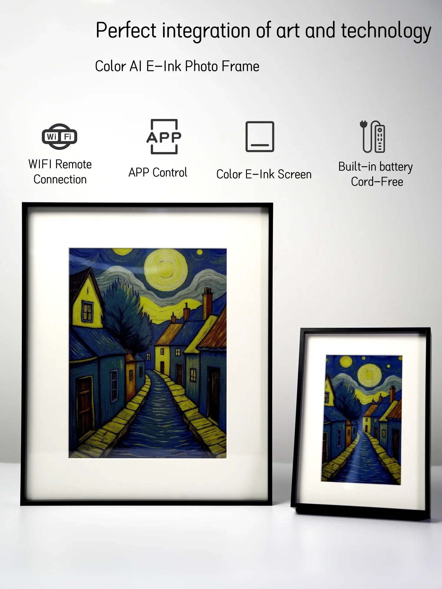 Hindetel 7.3 inch wall mounted - Digital Photo Frame Wifi 评论和价格