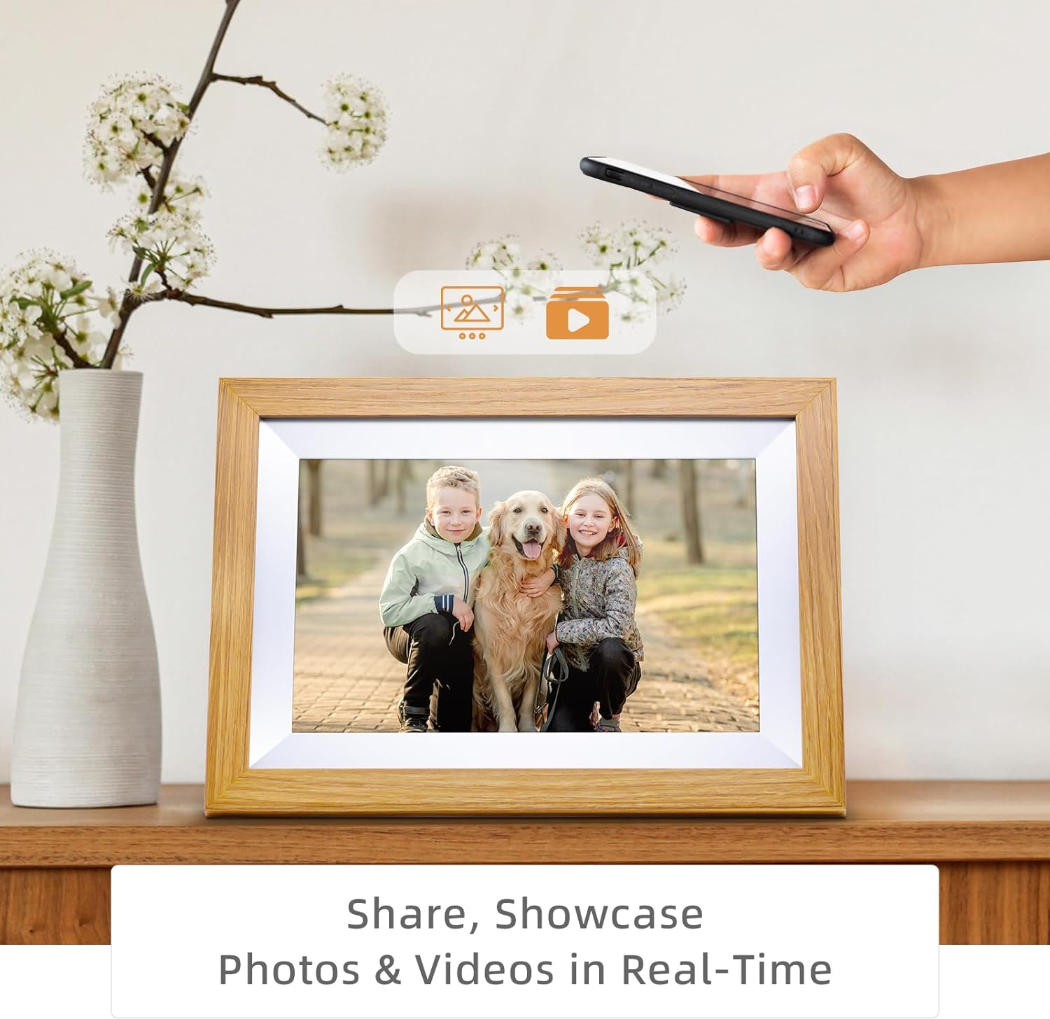 LCD Touch Screen 32GB Storage  - Digital Photo Frame Wifi 评论和价格