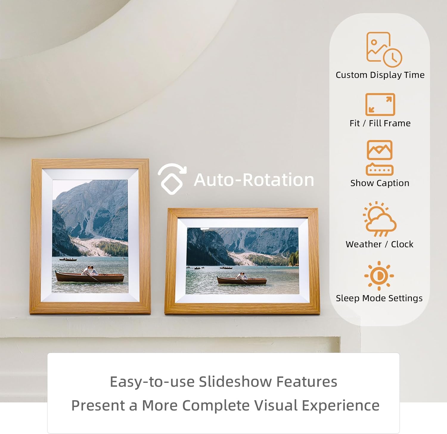 LCD Touch Screen 32GB Storage  - Digital Photo Frame Wifi 评论和价格