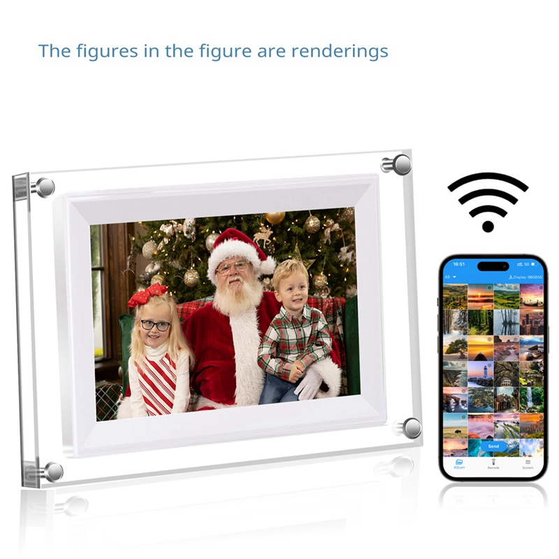 New 7-Inch Transparent Acrylic - Digital Photo Frame Wifi 评论和价格