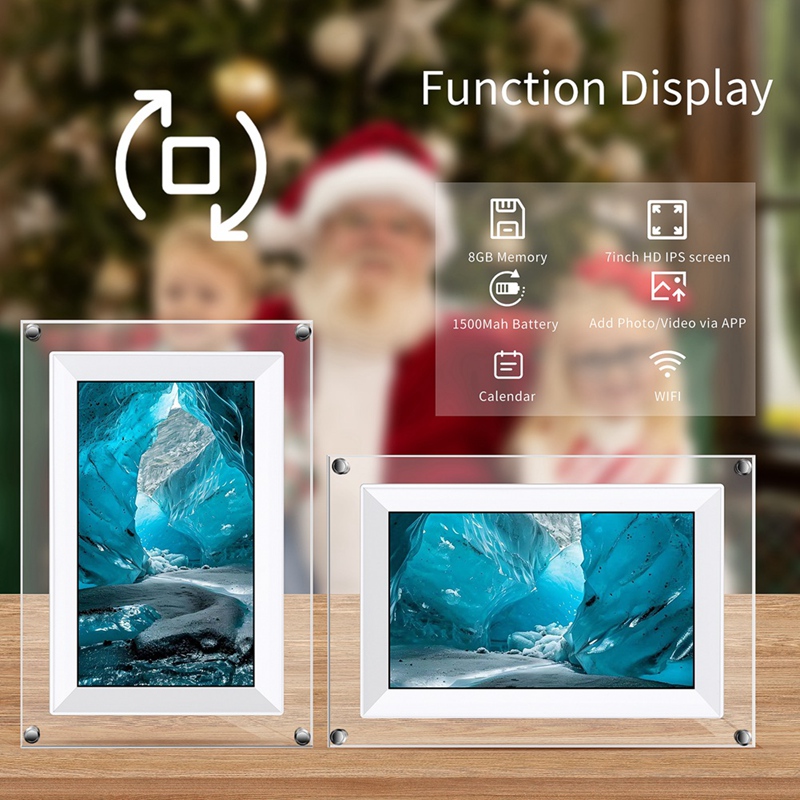 New 7-Inch Transparent Acrylic - Digital Photo Frame Wifi 评论和价格