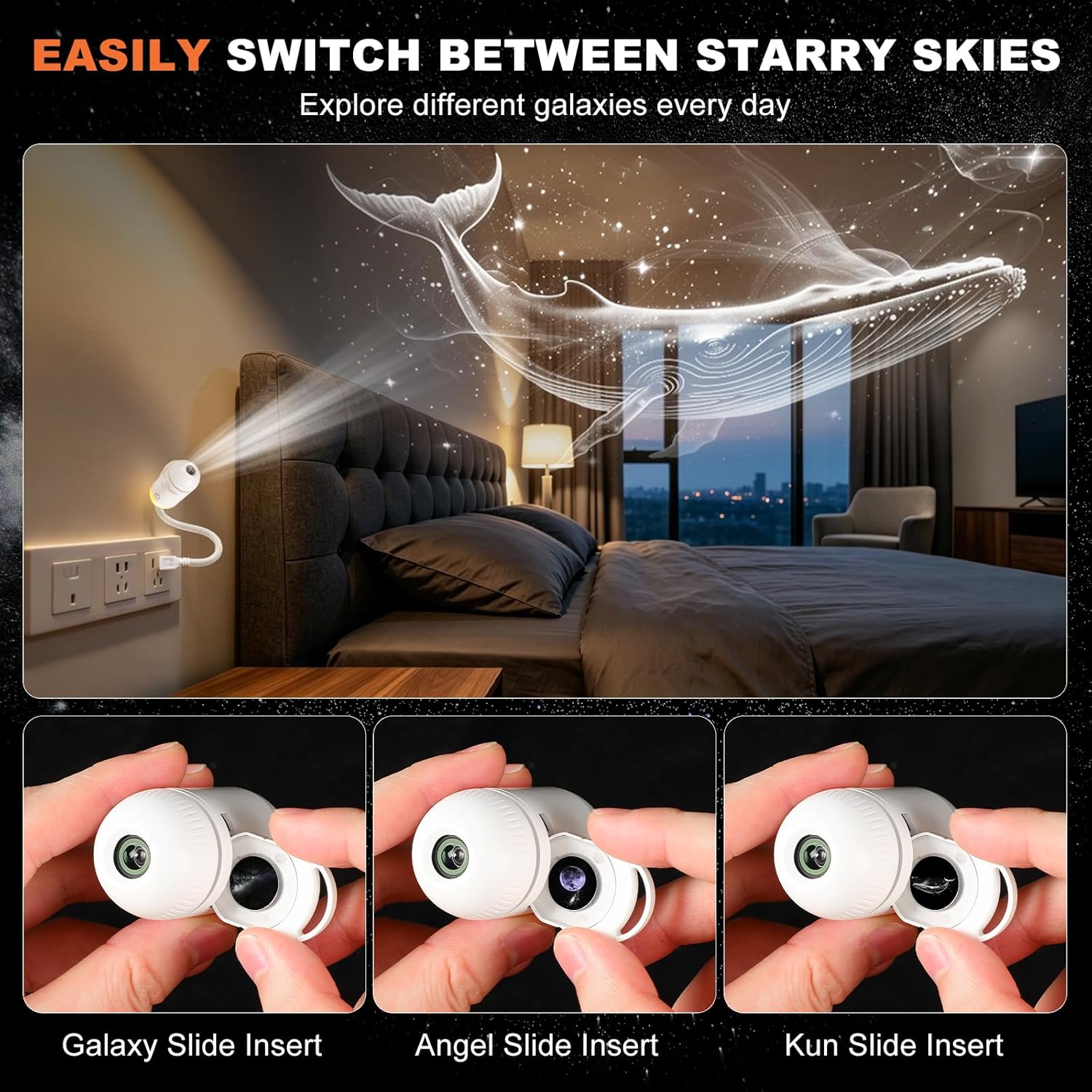 2-in-1 Galaxy Projector Night  - Mini Projector Portable 评论和价格